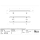 From The Anvil - 0.9m Offset T Bar Handle B2B 32mm Diameter - Satin Marine SS (316) - 50775 - Choice Handles