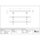 From The Anvil - 1.5m Offset T Bar Handle B2B 32mm Diameter - Satin Marine SS (316) - 50781 - Choice Handles