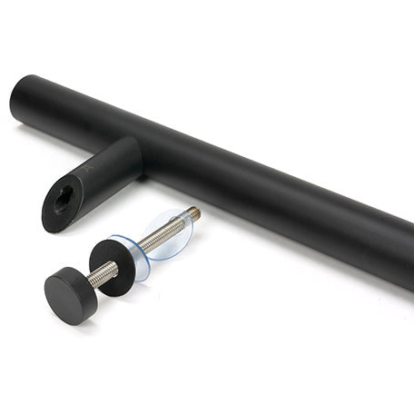 From The Anvil - 1.2m Offset T Bar Handle Bolt Fix 32mm Diameter - Matt Black - 50792 - Choice Handles