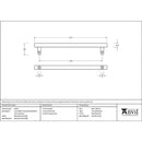 From The Anvil - 1.2m Offset T Bar Handle Bolt Fix 32mm Diameter - Matt Black - 50792 - Choice Handles