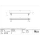 From The Anvil - 1.5m Offset T Bar Handle Bolt Fix 32mm Diameter - Matt Black - 50795 - Choice Handles
