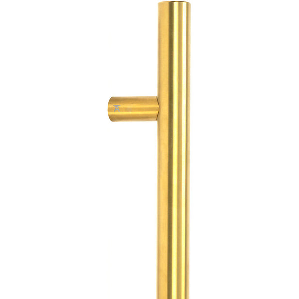 From The Anvil - 0.6m T Bar Handle Secret Fix 32mm Diameter - Aged Brass - 50800 - Choice Handles