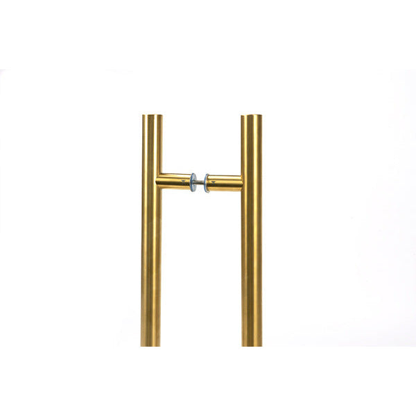 From The Anvil - 1.5m T Bar Handle B2B 32mm Diameter - Aged Brass - 50811 - Choice Handles