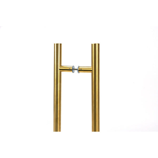 From The Anvil - 1.8m T Bar Handle B2B 32mm Diameter - Aged Brass - 50814 - Choice Handles