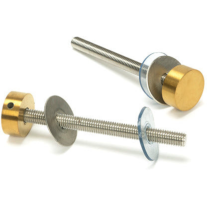 From The Anvil - 100mm Bolt Fixings for T Bar (2) - Aged Brass - 50815 - Choice Handles