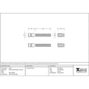 From The Anvil - 50mm Secret Fixings for T Bar (2) - Offset - Satin Stainless Steel - 50816 - Choice Handles
