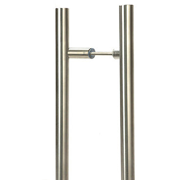 From The Anvil - 100mm Back to Back Fixings for T Bar (2) - Offset - Satin Stainless Steel - 50817 - Choice Handles