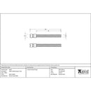 From The Anvil - 100mm Back to Back Fixings for T Bar (2) - Offset - Satin Stainless Steel - 50817 - Choice Handles