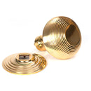 From The Anvil - Beehive Centre Door Knob - Polished Brass - 50839 - Choice Handles