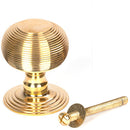 From The Anvil - Beehive Centre Door Knob - Polished Brass - 50839 - Choice Handles