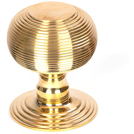 From The Anvil - Beehive Centre Door Knob - Polished Brass - 50839 - Choice Handles