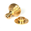 From The Anvil - Heavy Beehive Mortice/Rim Knob Set - Polished Brass - 50840 - Choice Handles