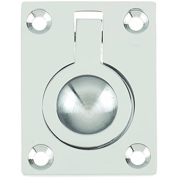 Frelan - Flush Ring Pull 50mm x 63mm - Polished Chrome - JV424BPC - Choice Handles