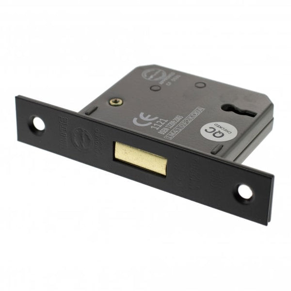 Atlantic 3 Lever Key Deadlock [CE] 2.5" 63mm - Matt Black - ALKDEAD3LK25MB - Choice Handles