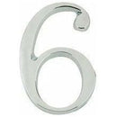 Jedo 60mm Satin Chrome Pinfix Numeral 6" - JSC-6 - Choice Handles
