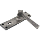 From The Anvil - Straight Lever Lock Set - Antique Pewter - 73112 - Choice Handles