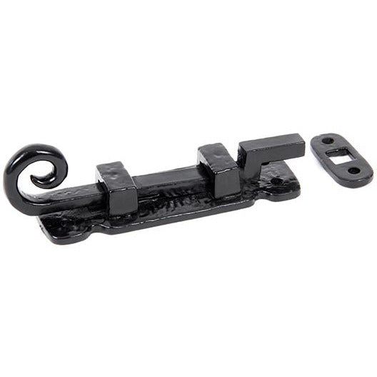 From The Anvil - 4" Cranked Monkeytail Bolt - Black - 73130 - Choice Handles