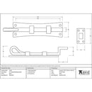 From The Anvil - 6" Cranked Monkeytail Bolt - Black - 73131 - Choice Handles