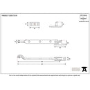 From The Anvil - 8" Rosehead Stay - Black - 73134 - Choice Handles