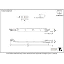 From The Anvil - 9" Rosehead Stay - Black - 73135 - Choice Handles