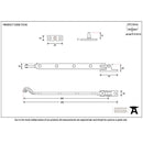 From The Anvil - 11" Rosehead Stay - Black - 73136 - Choice Handles