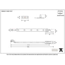 From The Anvil - 13" Rosehead Stay - Black - 73137 - Choice Handles