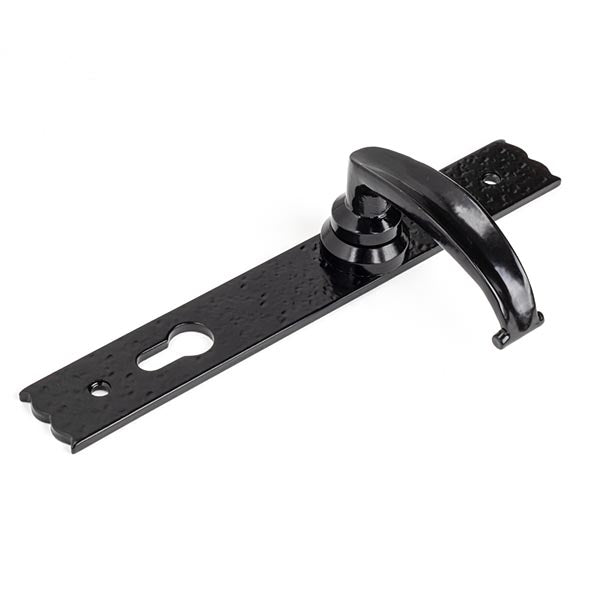 From The Anvil - Cottage Lever Espag. Lock Set - Black - 73143 - Choice Handles