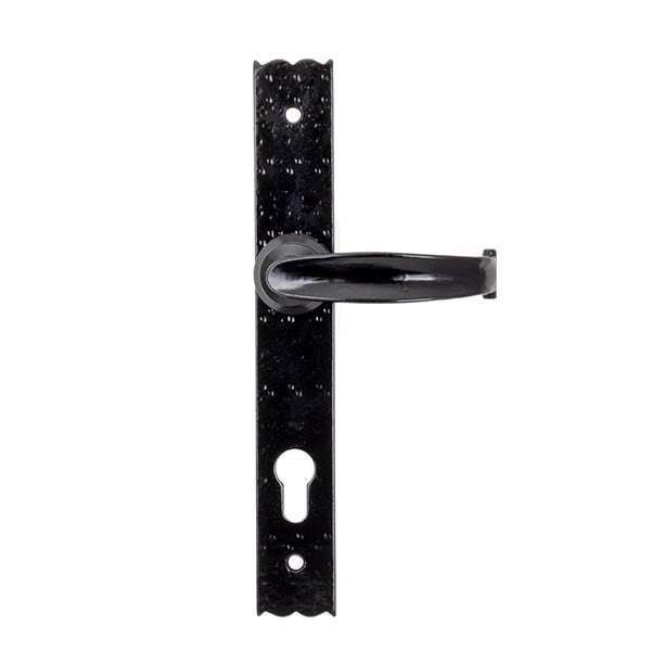 From The Anvil - Cottage Lever Espag. Lock Set - Black - 73143 - Choice Handles