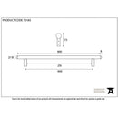 From The Anvil - 800mm Pull Handle - Beeswax - 73183 - Choice Handles