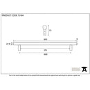 From The Anvil - 800mm Pull Handle - Black - 73184 - Choice Handles