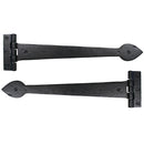 From The Anvil - Smooth 16" Cast T Hinge (pair) - Black - 73227 - Choice Handles