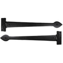 From The Anvil - Smooth 18" Cast T Hinge (pair) - Black - 73228 - Choice Handles