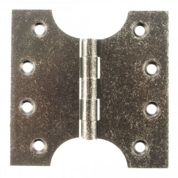 Atlantic (Solid Brass) Parliament Hinges 4" x 2" x 4" - Distressed Silver - APH424DS - Pair - Choice Handles