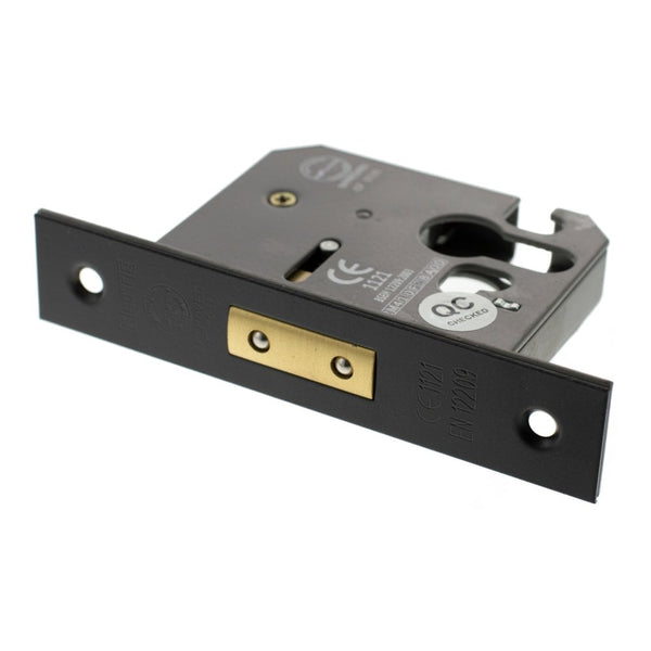 Atlantic Euro Deadlock [CE] 2.5" 63mm - Matt Black - ALKDEADE25MB - Choice Handles