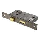 Atlantic 3 Lever Key Sashlock [CE] 2.5" 63mm - Distressed Silver - ALKSASH3LK25DS - Choice Handles