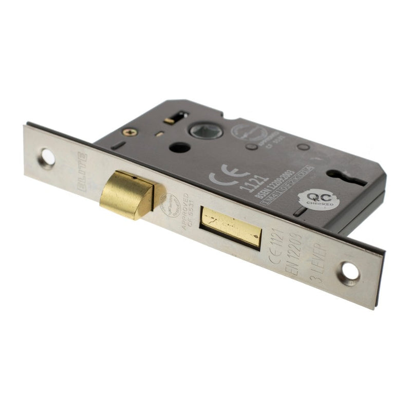 Atlantic 3 Lever Key Sashlock [CE] 2.5" 63mm - Polished Nickel - ALKSASH3LK25PN - Choice Handles
