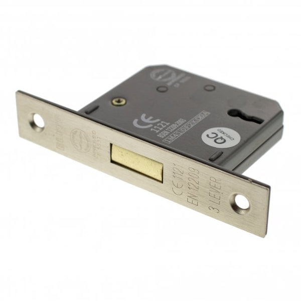 Atlantic 3 Lever Key Deadlock [CE] 3" 76mm - Satin Nickel - ALKDEAD3LK3SN - Choice Handles