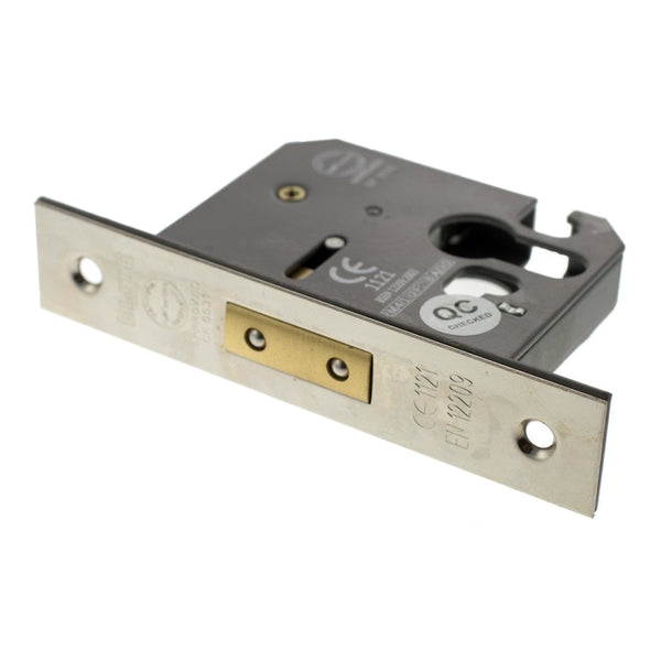 Atlantic Euro Deadlock [CE] 3" 76mm - Polished Nickel - ALKDEADE3PN - Choice Handles