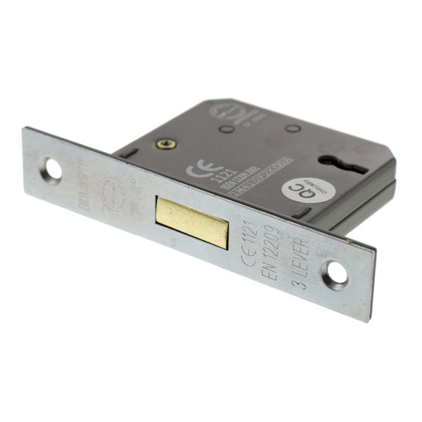 Atlantic 3 Lever Key Deadlock [CE] 3" 76mm - Satin Chrome - ALKDEAD3LK3SC - Choice Handles