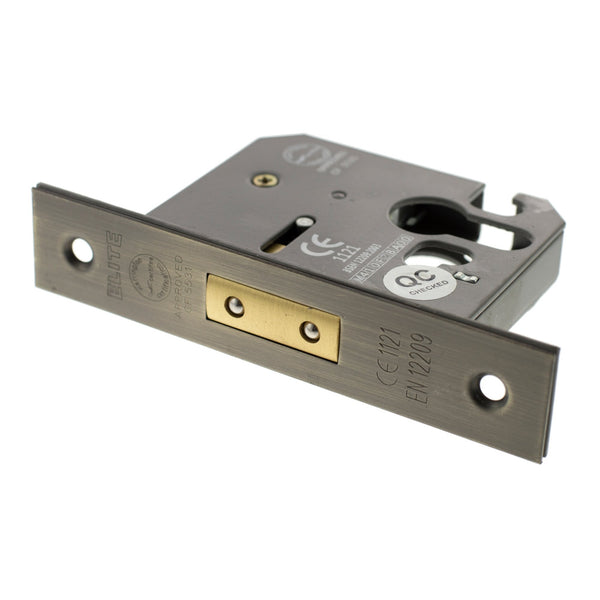 Atlantic Euro Deadlock [CE] 3" 76mm - Matt Antique Brass - ALKDEADE3MAB - Choice Handles