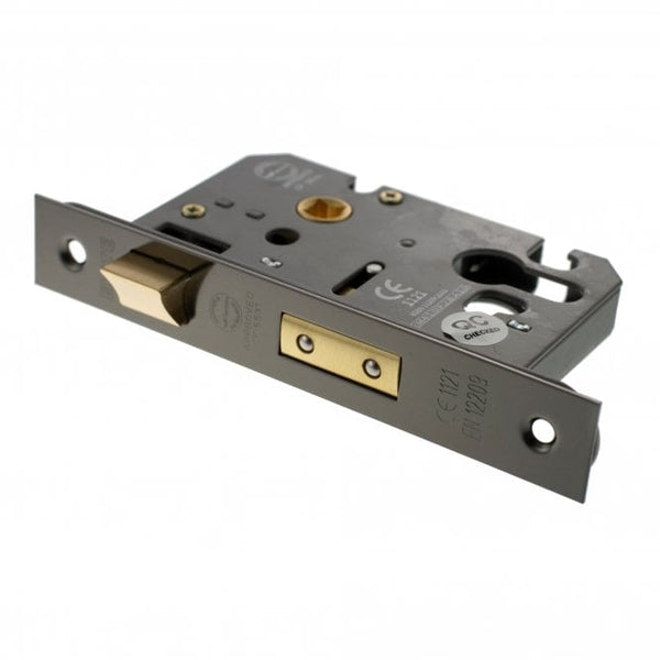 Atlantic Euro Sashlock [CE] 3" 76mm - Black Nickel - ALKSASHE3BN - Choice Handles
