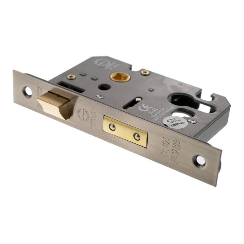 Atlantic Euro Sashlock [CE] 2.5" 63mm - Antique Brass - ALKSASHE25AB - Choice Handles