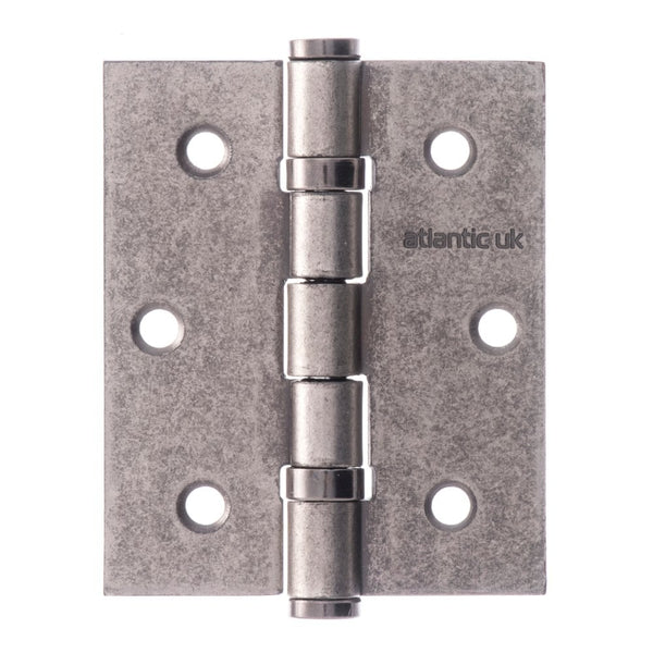 Atlantic Ball Bearing Hinges 3" x 2.5" x 2.5mm - Distressed Silver - A2HB32525DS - Pair - Choice Handles