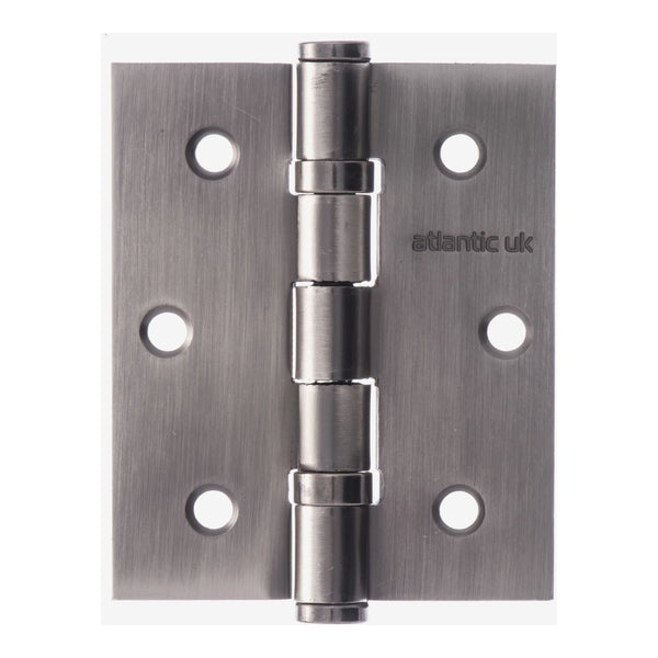 Atlantic Ball Bearing Hinges 3" x 2.5" x 2.5mm - Matt Gun Metal - A2HB32525MBN - Pair - Choice Handles