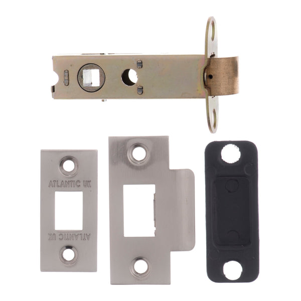 Atlantic Heavy Duty Bolt Through Tubular Latch  3" 76mm - Satin Nickel - AL3SN - Choice Handles