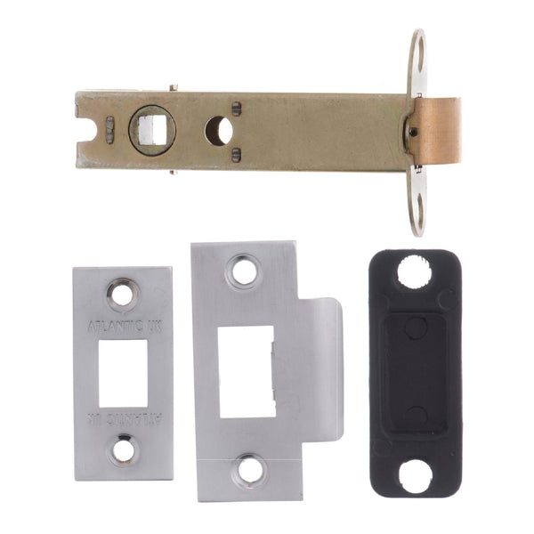 Atlantic Heavy Duty Bolt Through Tubular Latch 4" 102mm - Satin Chrome - AL4SC - Choice Handles