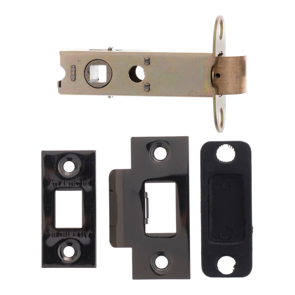 Atlantic Heavy Duty Bolt Through Tubular Latch  3" 76mm - Black Nickel - AL3BN - Choice Handles