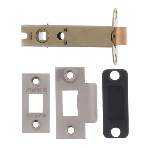 Atlantic Heavy Duty Bolt Through Tubular Latch 4" 102mm - Satin Nickel - AL4SN - Choice Handles