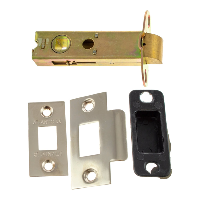 Atlantic Heavy Duty Bolt Through Tubular Latch  3" 76mm - Polished Nickel - AL3PN - Choice Handles