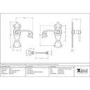 From The Anvil - Curly Lever Bathroom Set - Natural Textured - 83502 - Choice Handles